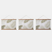 Sage Groene Tropische Boheemse Hout Topped Wall Ta Hangend Wandkleed (Driedubbel)