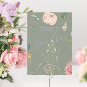 Sage Groene Tuin Trouwtafel Nummer Kaart