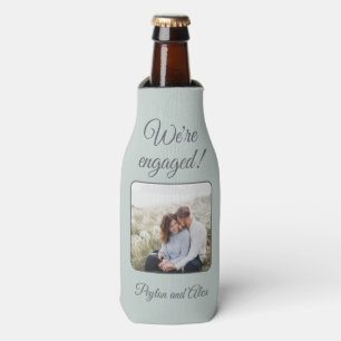 Sage Groene Verlovingsfeest We Zijn Verliefd Flesjeskoeler