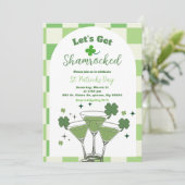 Sage groene vrolijke uitnodiging voor St. Patrick' (Staand voorkant)