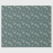 Sage Groene Waterverf Eucalyptus Elegant Cadeaupapier (Vlak)