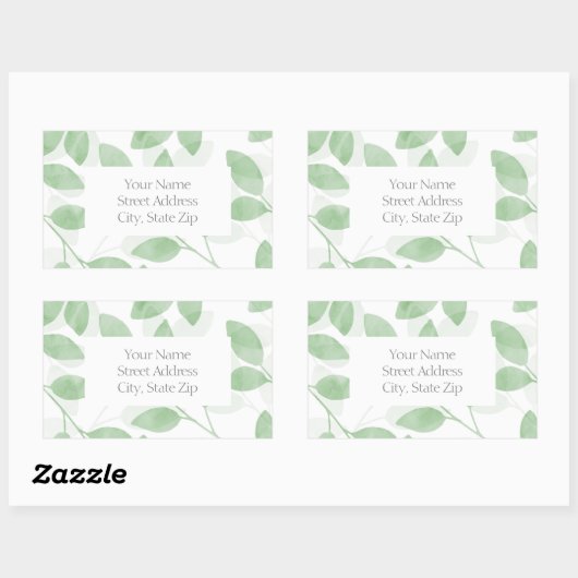 Sage Groene Waterverf laat labels achter (Vel)