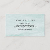 Sage Groene Waterverf Ombre Elegant Visitekaartje (Achterkant)