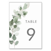 Sage Groene Waterverf Verlaat Huwelijksreceptie Kaart (Achterkant)