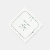 Sage Groene Whimsical Eenvoudige Klassieke Boog Br Servet (Hoek)