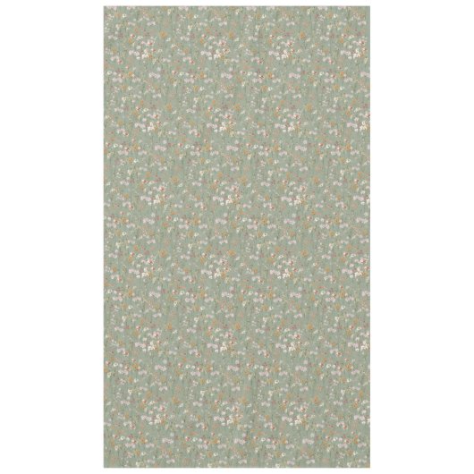 Sage Groene Wildbloem Boho Bruiloft in Bloem Tuin Tafelkleed (Voorkant)