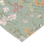 Sage Groene Wildbloem Boho Bruiloft in Bloem Tuin Tafelkleed (Gekanteld)