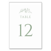 Sage Groene Wildbloem Bruiloft Kaart (Voorkant)