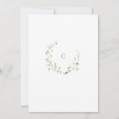 Sage Groene Wildbloem Rustiek Boho Afstuderen Kaart (Achterkant)