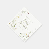 Sage Groene Wildbloem Rustiek Boho Baby shower Servet (Hoek)