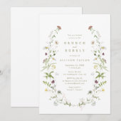 Sage Groene Wildbloem Rustiek Boho Vrijgezellenfee Kaart (Voorkant / Achterkant)