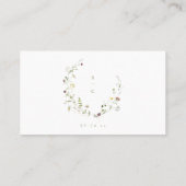 Sage Groene Wildbloem Rustieke Boho Bruiloft Detai Plaatskaartje (Achterkant)