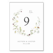 Sage Groene Wildbloem Rustieke Boho Bruiloft Kaart (Voorkant)