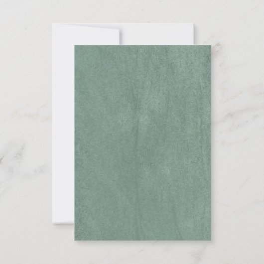 Sage Groene Wildbloem Vogel Bloemen Bruiloft RSVP Kaartje (Achterkant)