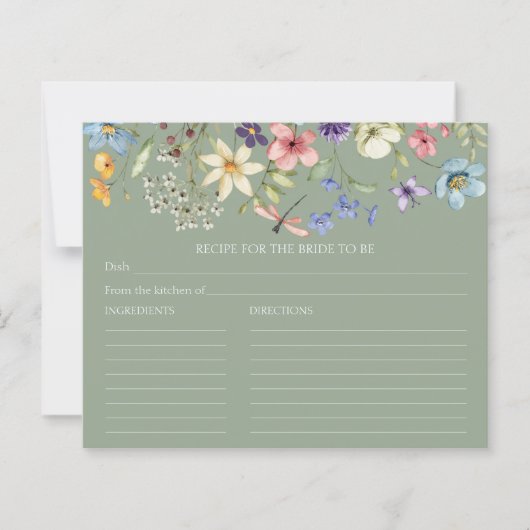 Sage Groene Wildbloem Vrijgezellenfeest Recept Kaa (Voorkant)