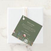 Sage Groene Wildbloemen Meadow Welkomstgeschenk La Bedankjes Labels (In situ)