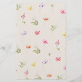 Sage groene wilde bloem Baby shower Bingo spel (Achterkant)