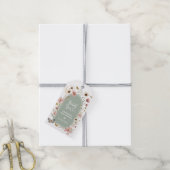 Sage Groene Wildflower Meadow Baby shower Gunsten Cadeaulabel (Met Touw)