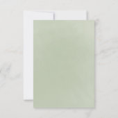 Sage Groene Witte Botanische Tuin Trouwen RSVP Kaartje (Achterkant)