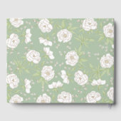 Sage Groene Witte Rozen Huwelijk Gastenboek (Achterkant)