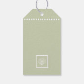 Sage Groene Zand Dollar Seaside Bruiloft Gast Favo Cadeaulabel (Achterkant)