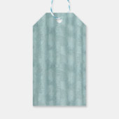 Sage-groene zijderupsen en bloemen cadeaulabel (Achterkant)