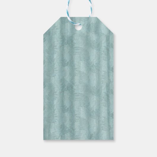 Sage-groene zijderupsen en bloemen cadeaulabel (Achterkant)