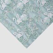 Sage-groene zijderupsen en bloemen tissuepapier (Detail)