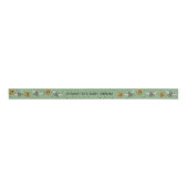 Sage Groene zoemende Bijen Dank u Baby shower Grosgrain Lint (Voorkant)