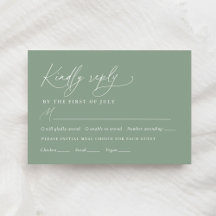 Sage Groene Zonnebloem Bruiloft Menu