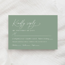 Sage Groene Zonnebloem Bruiloft Menu