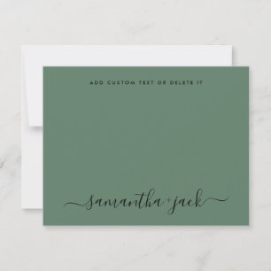 Sage Groenery Stijlvol Schrift Elegant Minimalisti Notitiekaartje
