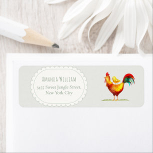 Sage Haan Kuiken Baby Shower Retouradres Etiket