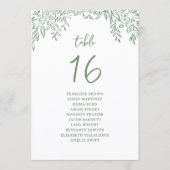 Sage Hand Drawn Floral Whimsical seating charts (Voorkant)
