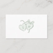 Sage Hand Drawn Whimsical Wedding QR code Details Plaatskaartje (Achterkant)