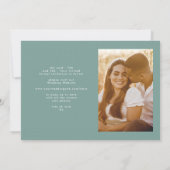Sage Hand geschreven Moderne Foto Green Zee Foam Save The Date (Achterkant)