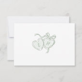 Sage handgetekend monogram whimsical trouw-QR-code RSVP Kaartje (Achterkant)
