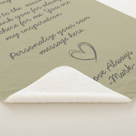 Sage Handwrite Love Letter of Message Sherpa Deken