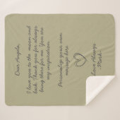 Sage Handwrite Love Letter of Message Sherpa Deken (Voorkant (horizontaal))