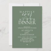 Sage Happily Ever After Diner Moderne Trouwdag Kaart (Voorkant)