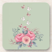 Sage Hard Plastic Vierkant Onderzetter Set (Voorkant)