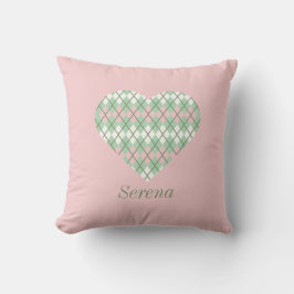 Sage Hearts Pink en White Big Heart Kussen