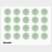 Sage Hearts Sage en Roze Argyle Hart Ronde Sticker (Vel)