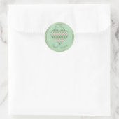 Sage Hearts Sage en Roze Argyle Hart Ronde Sticker (Tas)