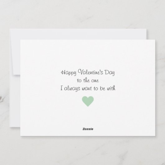 Sage Hearts Sage en Roze Ruitjes Foto Valentijn Feestdagenkaart (Achterkant)