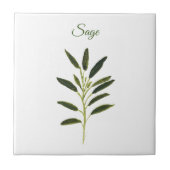 Sage Herb Greenery Kitchen Culinaire Groene Rustic Tegeltje (Voorkant)