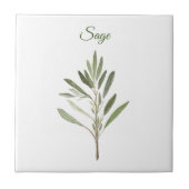Sage Herb Greenery Kitchen Culinaire Groene Rustic Tegeltje (Voorkant)