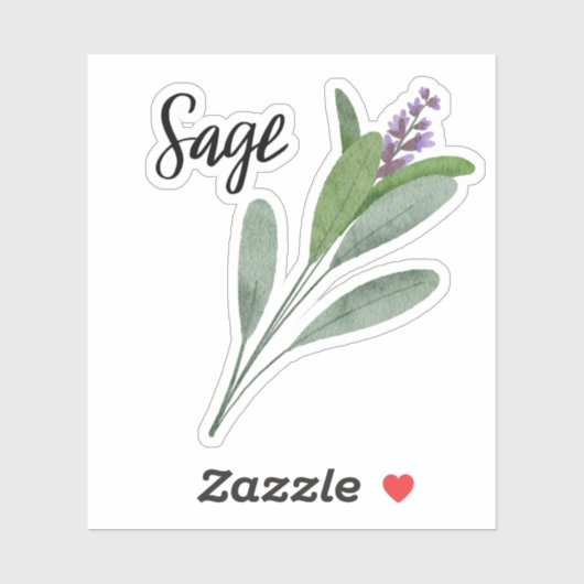 Sage Herb Jar Sticker (Vel)