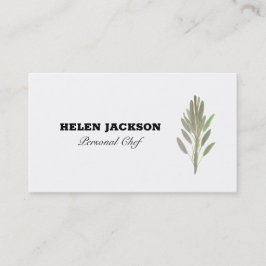 Sage Herbs Culinaire Chef Catering Visitekaartje