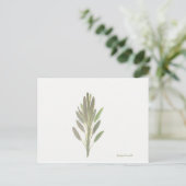 Sage-herfst botanische plant kunstdrukkunst briefkaart (Staand voorkant)